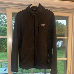 L.L. Bean Black Performance Jacket Fleece Stand-Up Collar
